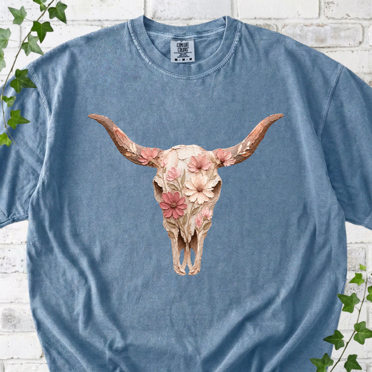 Western Floral Longhorn T-Shirt