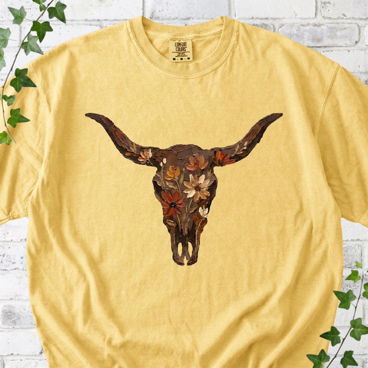 Western Floral Longhorn T-Shirt