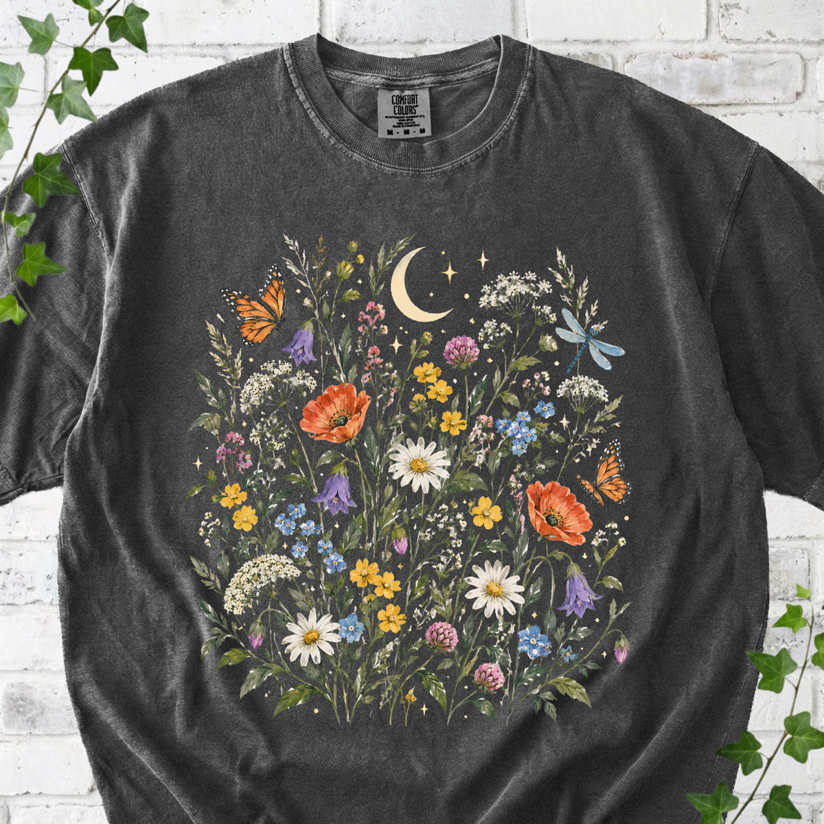 Floral Moon Garden T-Shirt