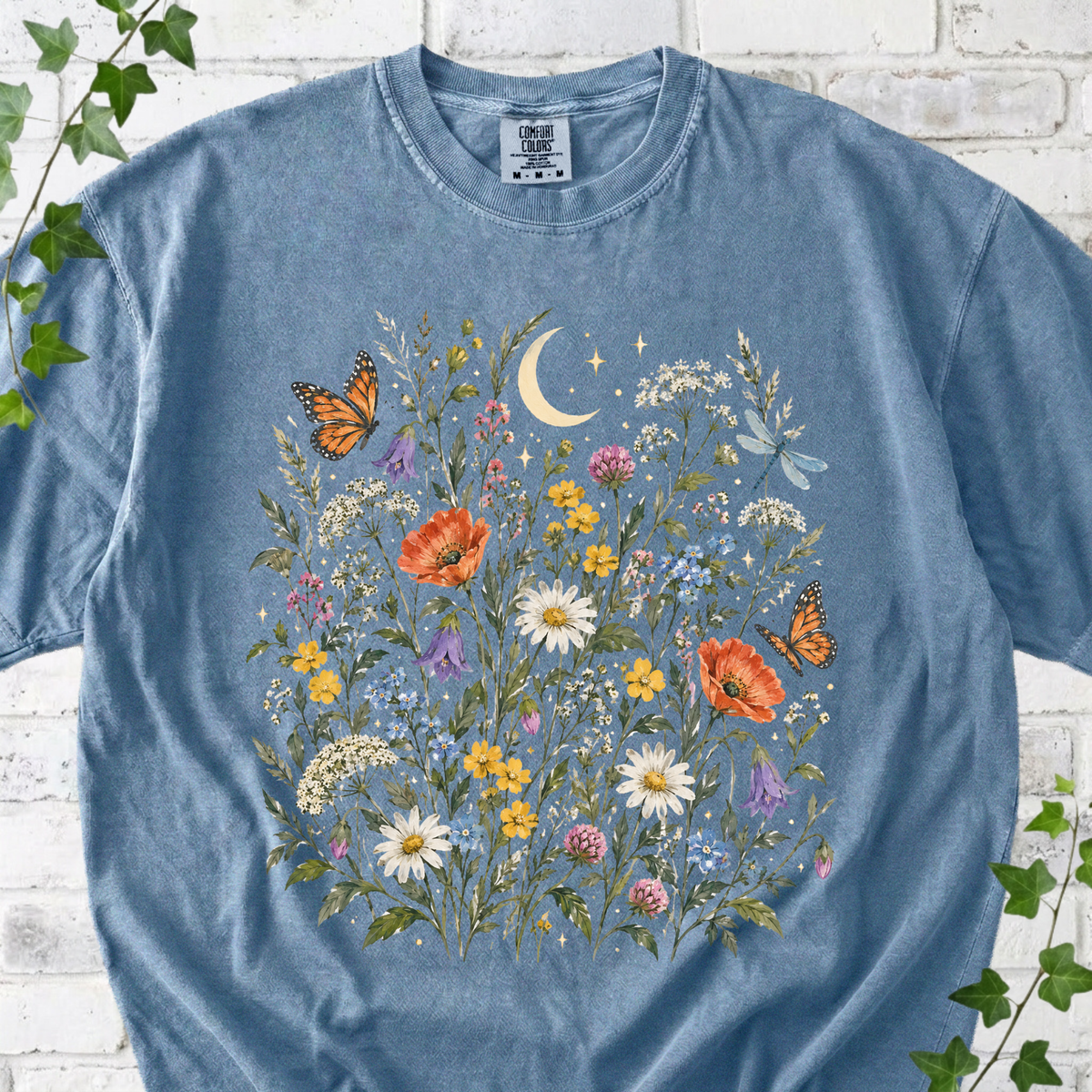 Floral Moon Garden T-Shirt
