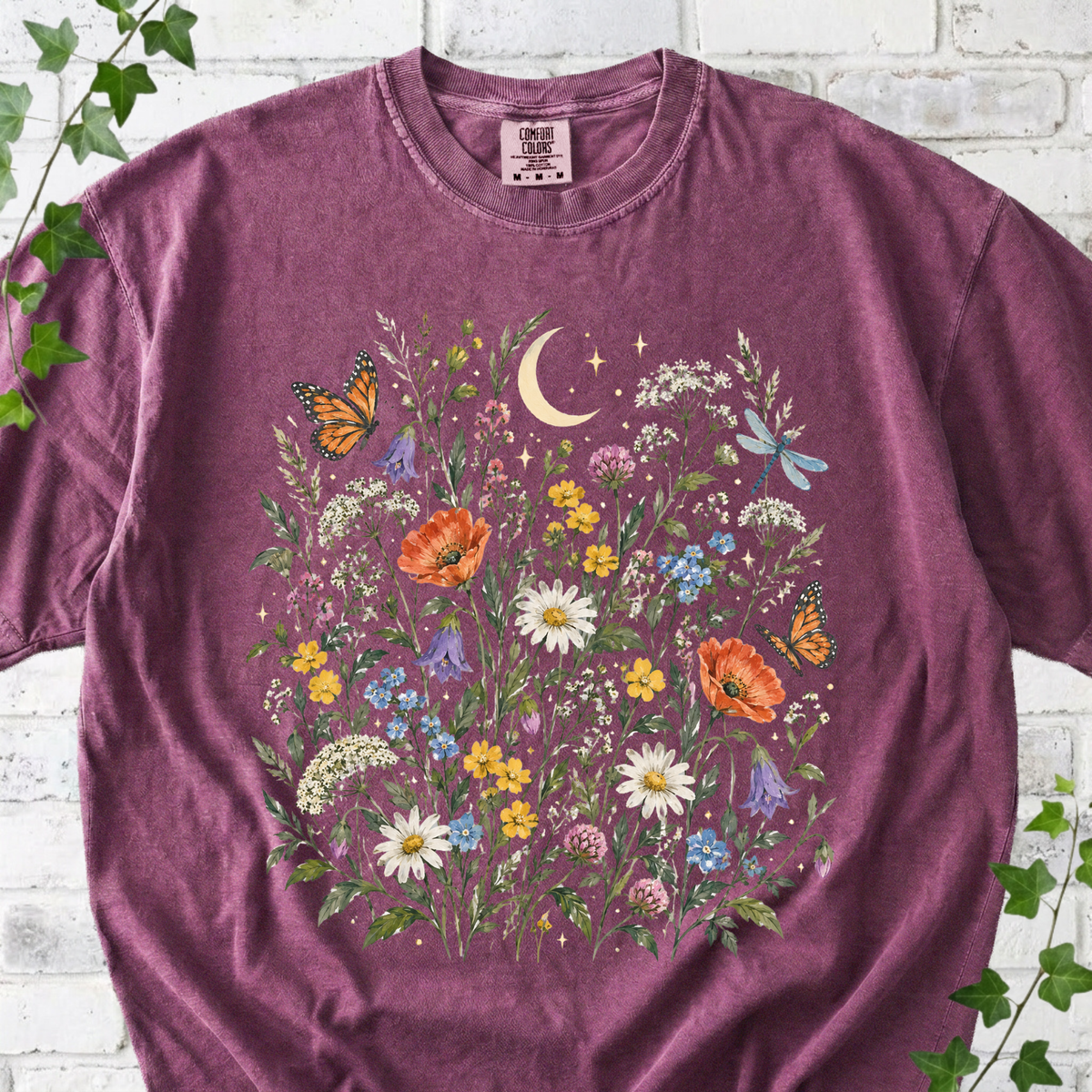 Floral Moon Garden T-Shirt