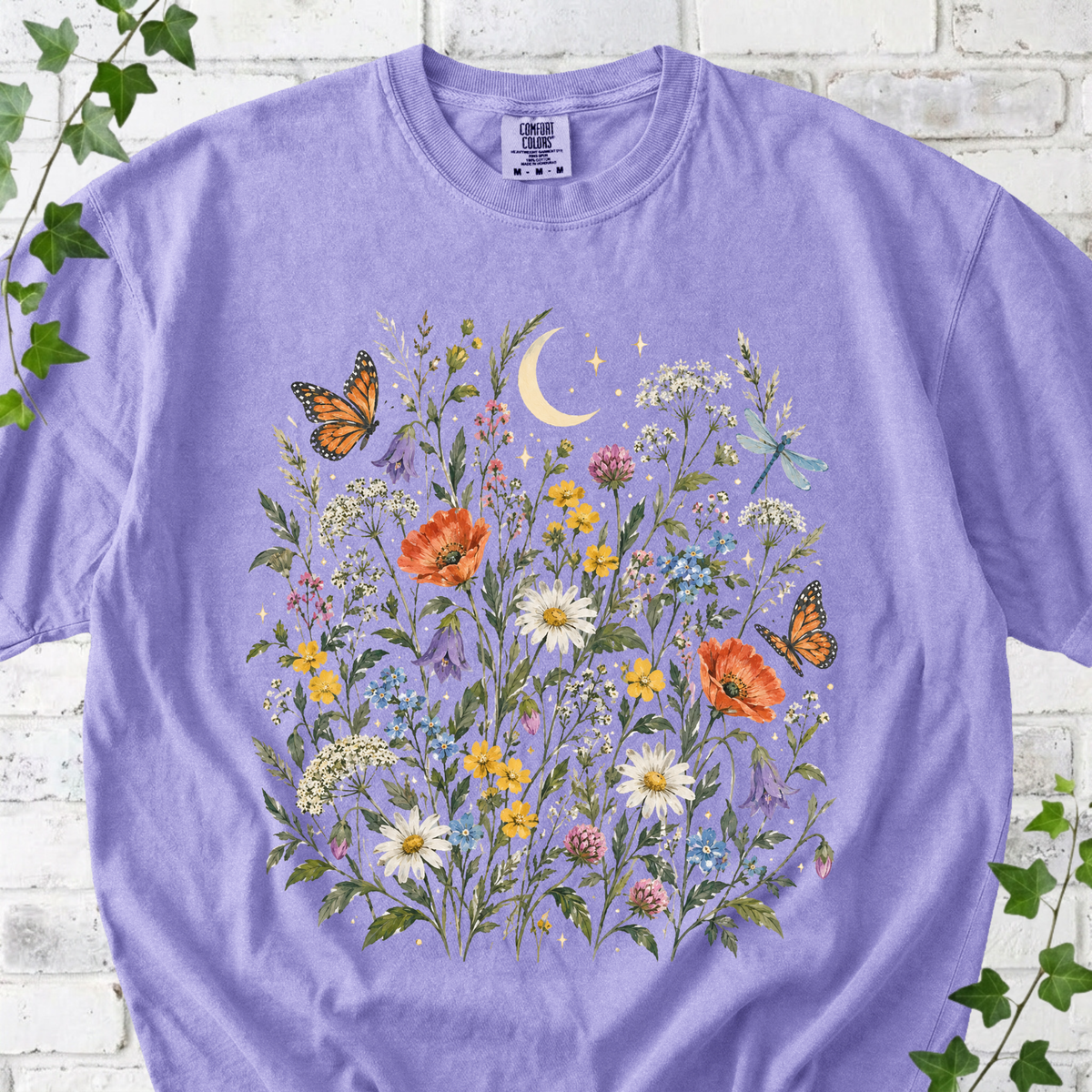 Floral Moon Garden T-Shirt