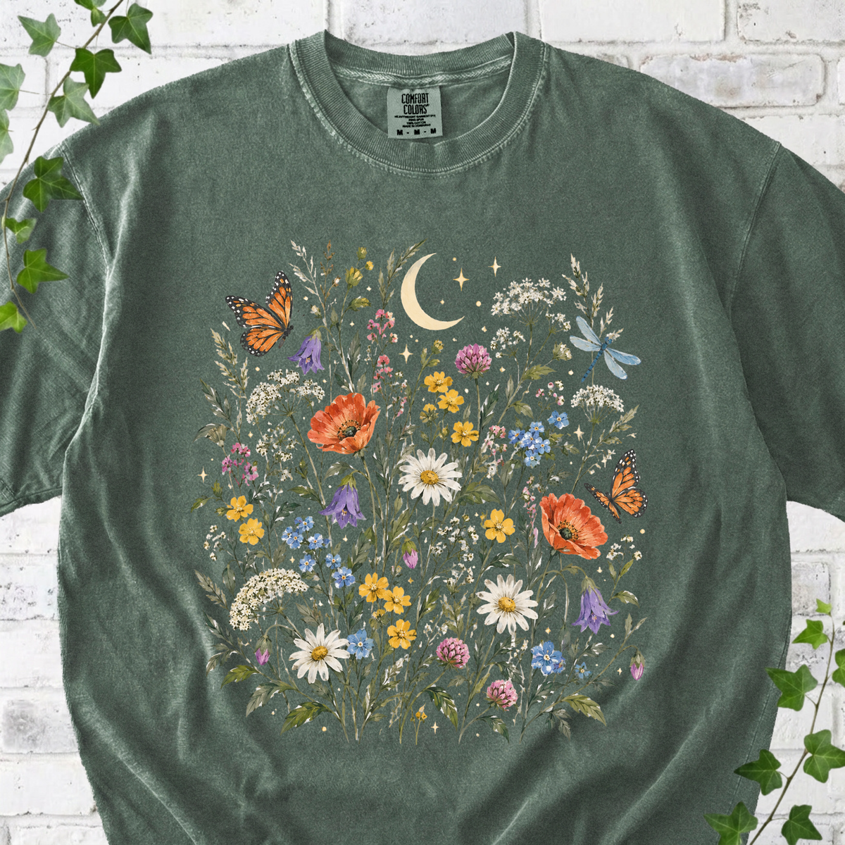 Floral Moon Garden T-Shirt