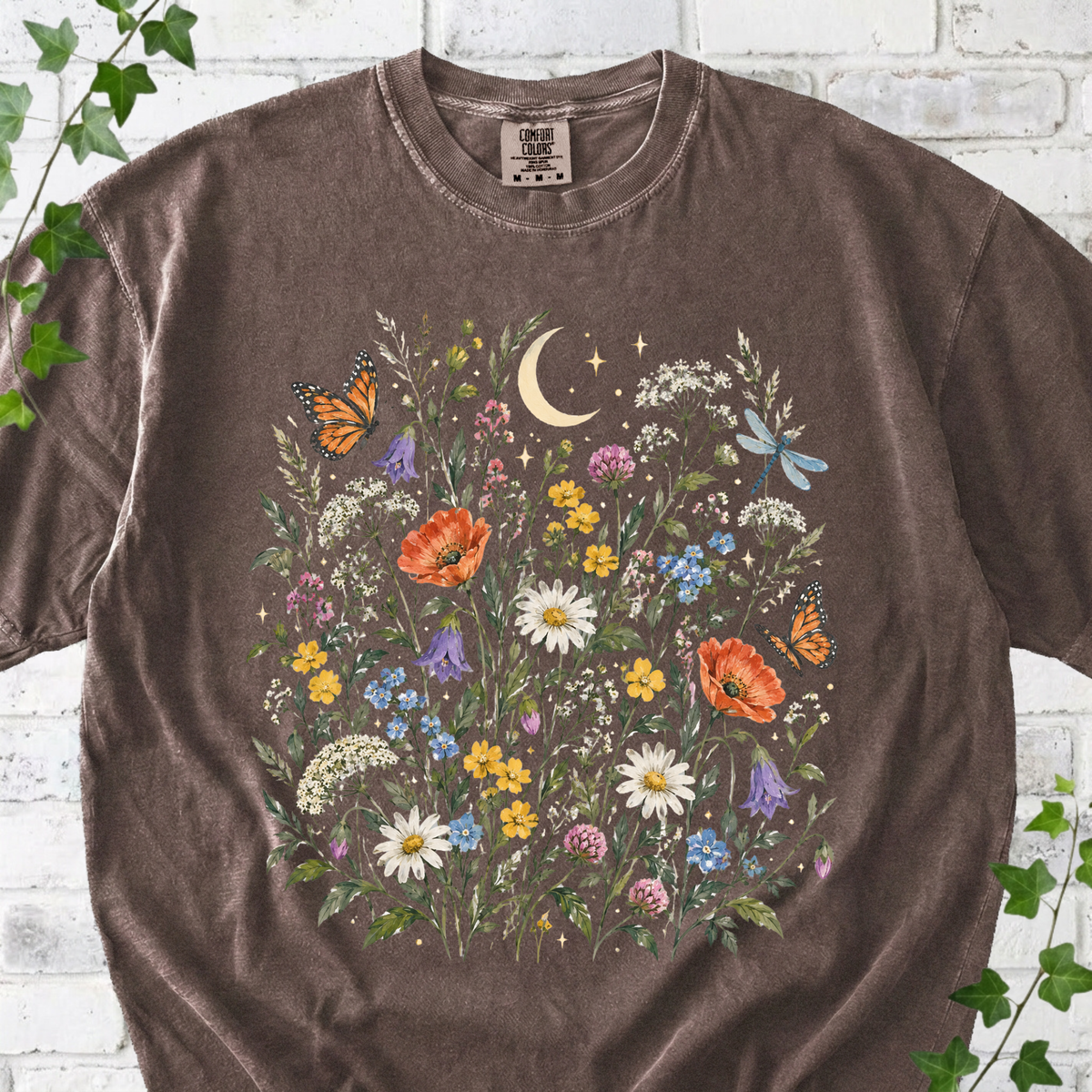 Floral Moon Garden T-Shirt