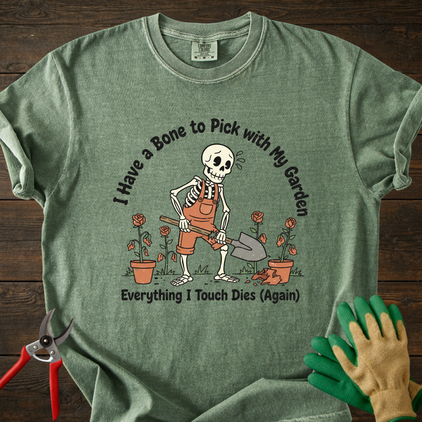Gardening Skeleton T-Shirt