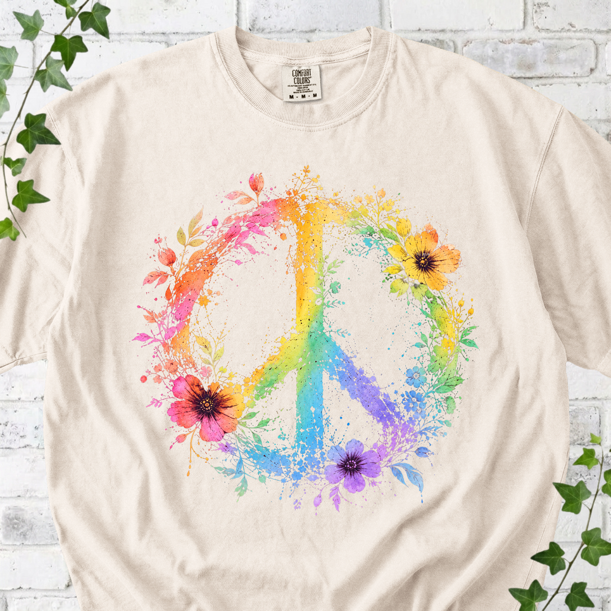 Floral Peace Sign T-Shirt