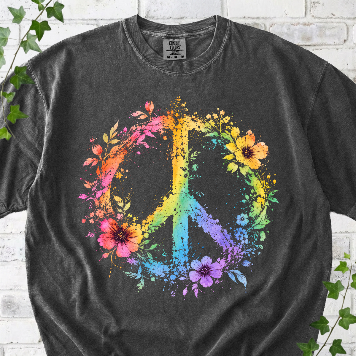 Floral Peace Sign T-Shirt