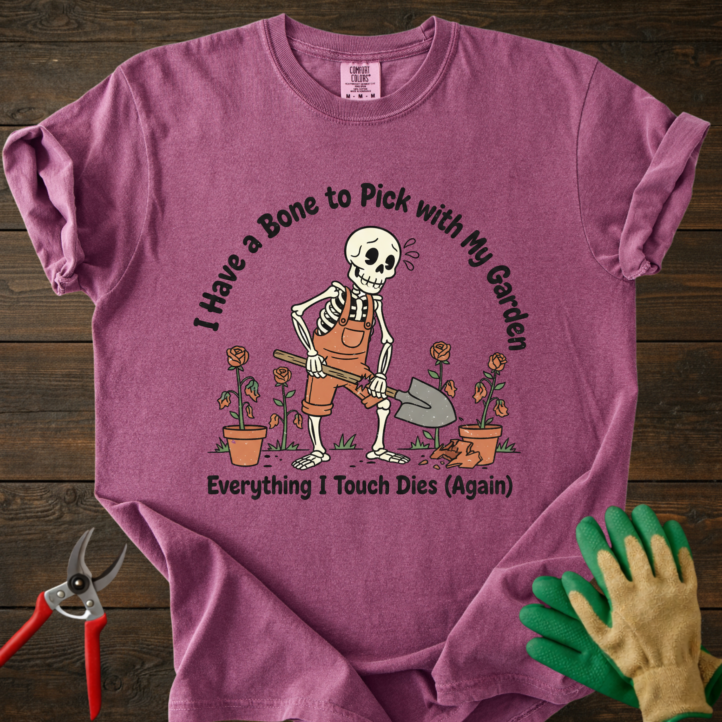 Gardening Skeleton T-Shirt