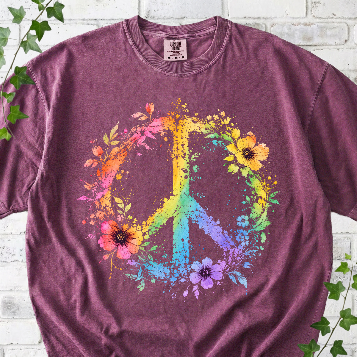 Floral Peace Sign T-Shirt