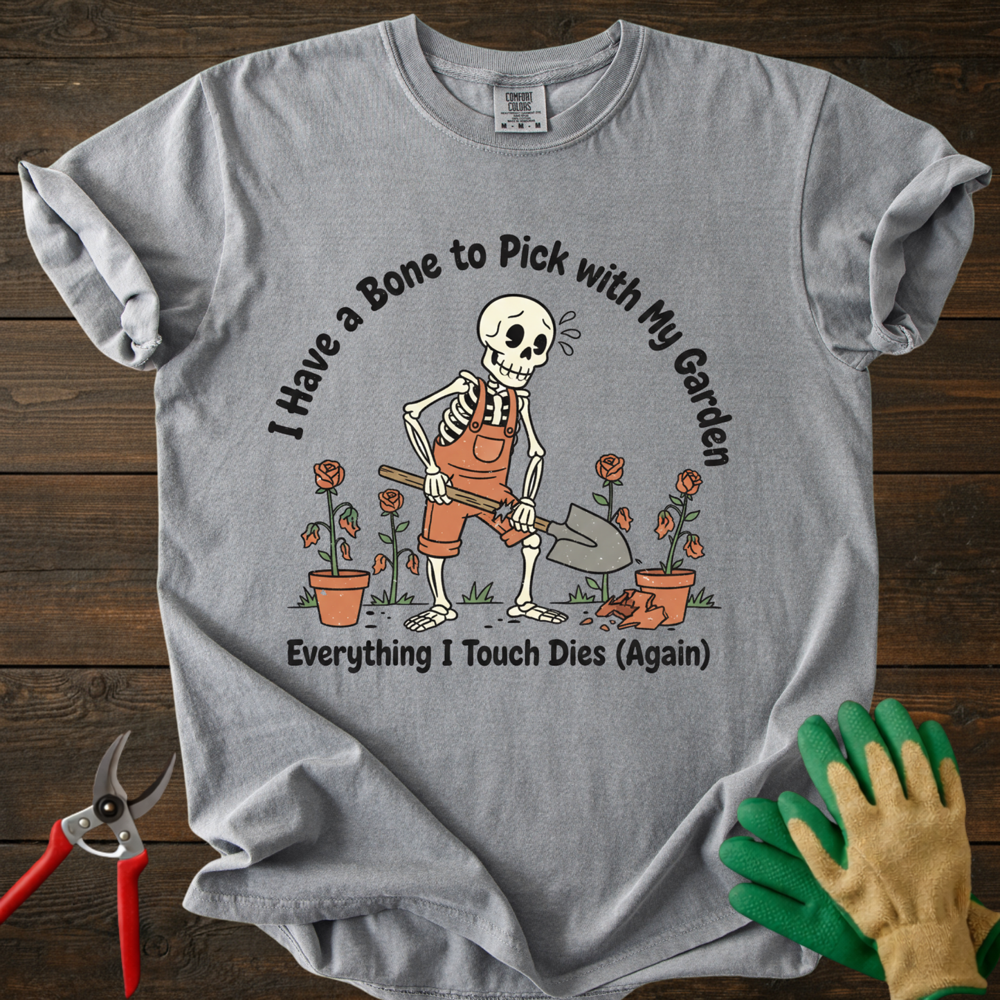 Gardening Skeleton T-Shirt