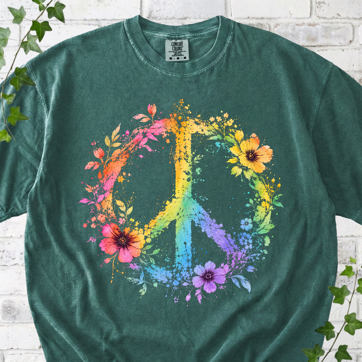 Floral Peace Sign T-Shirt