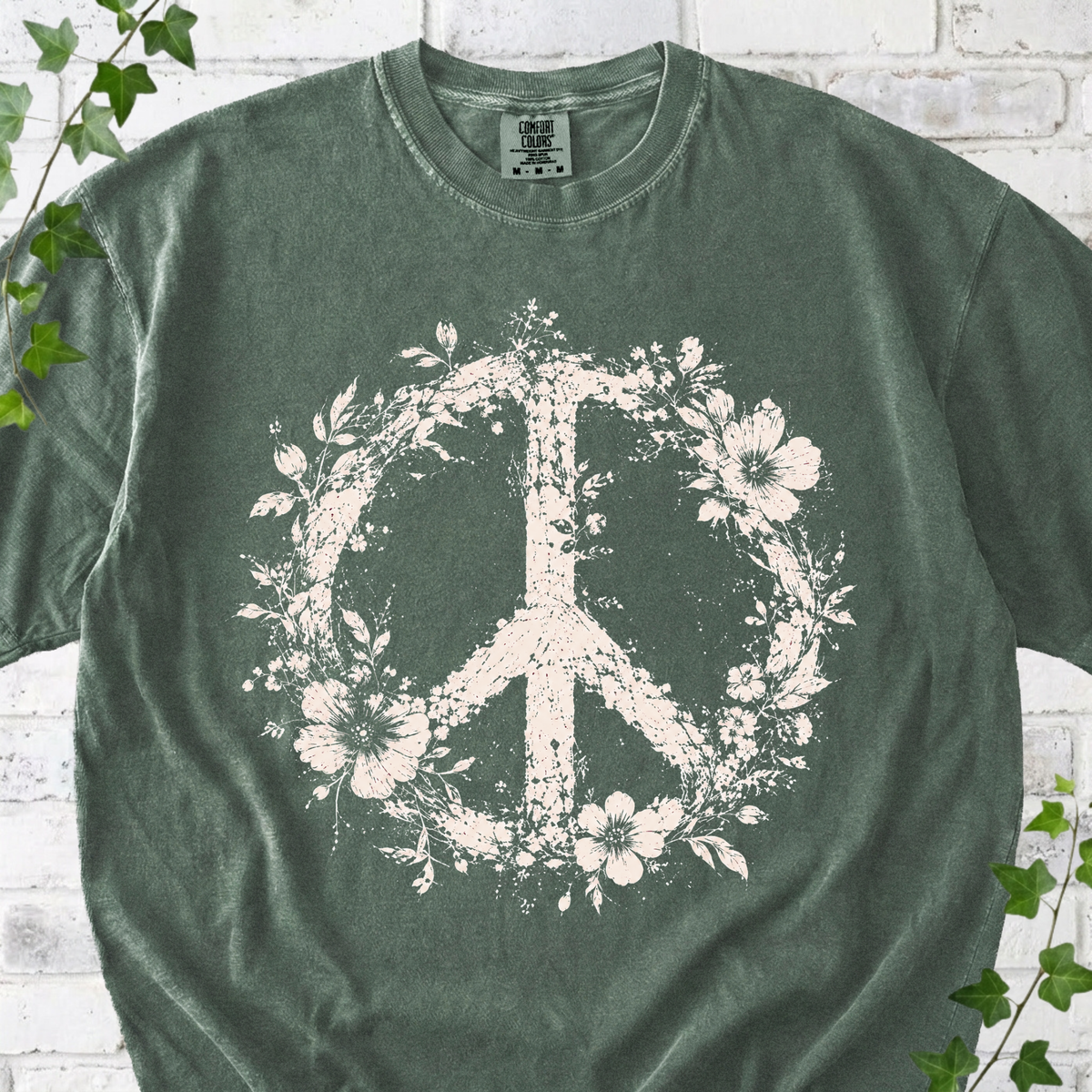 Floral Peace Sign T-Shirt