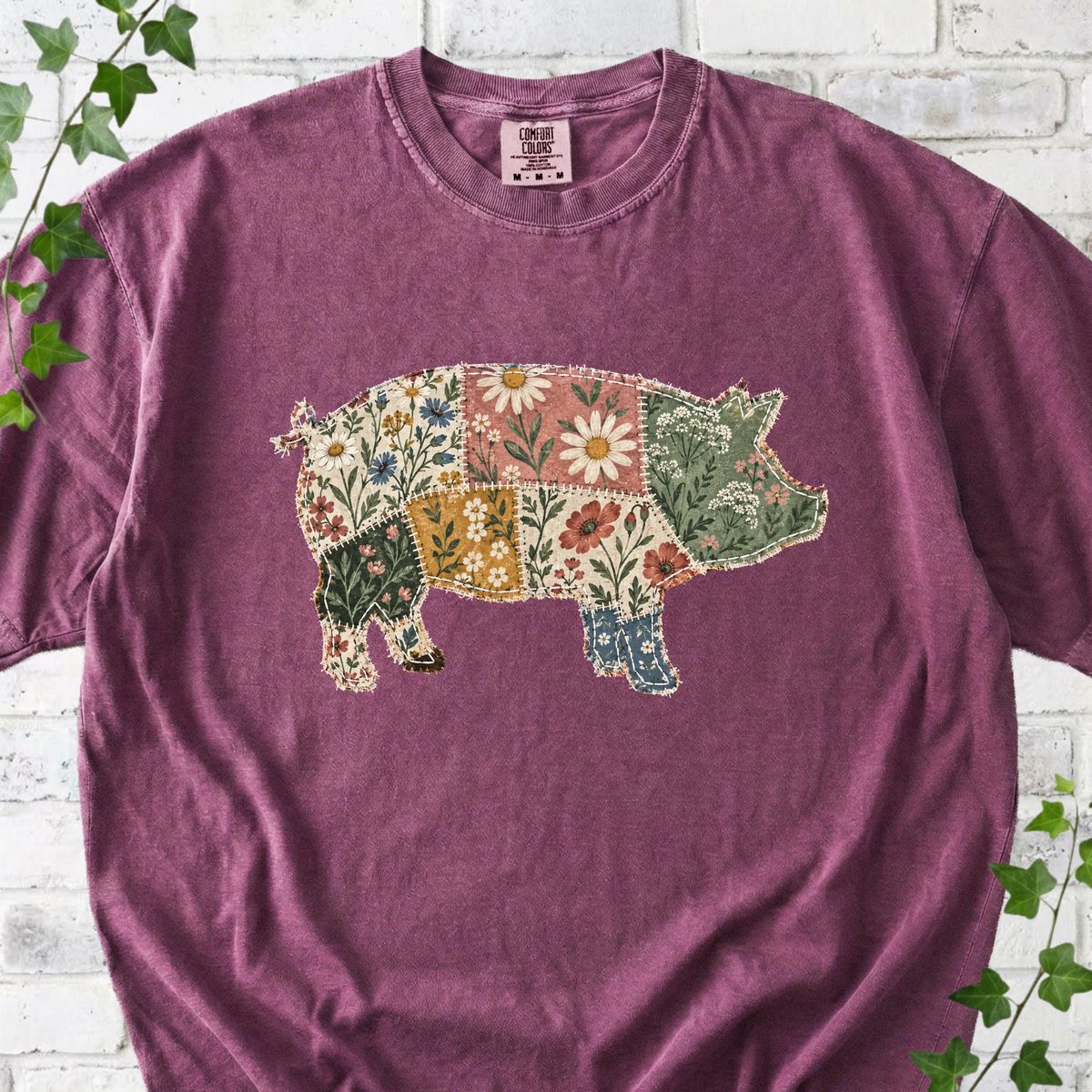 Floral Pig T-Shirt