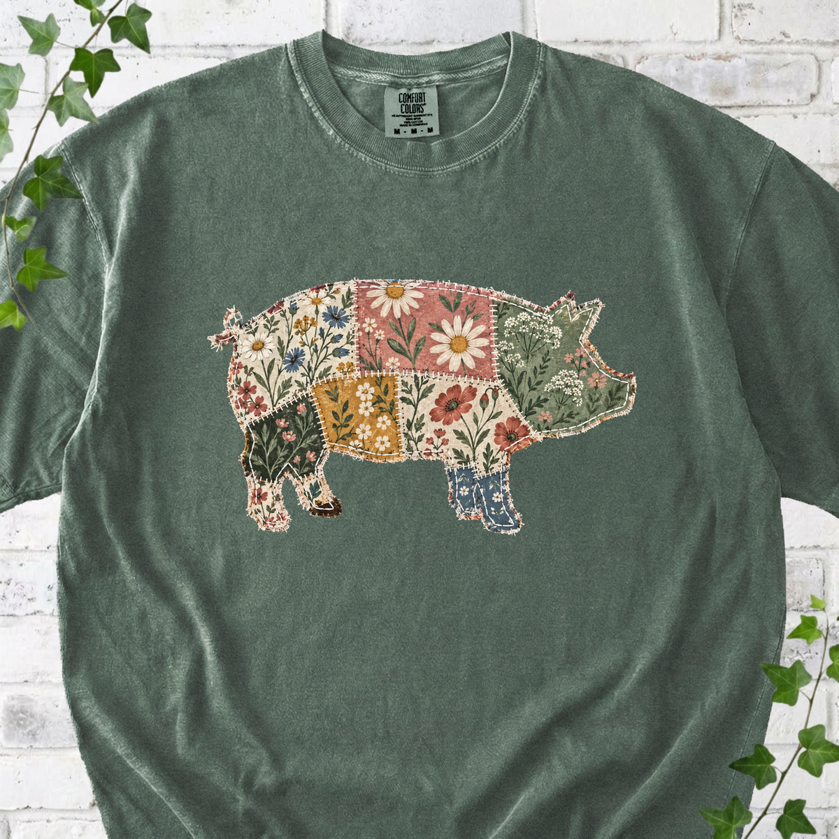 Floral Pig T-Shirt