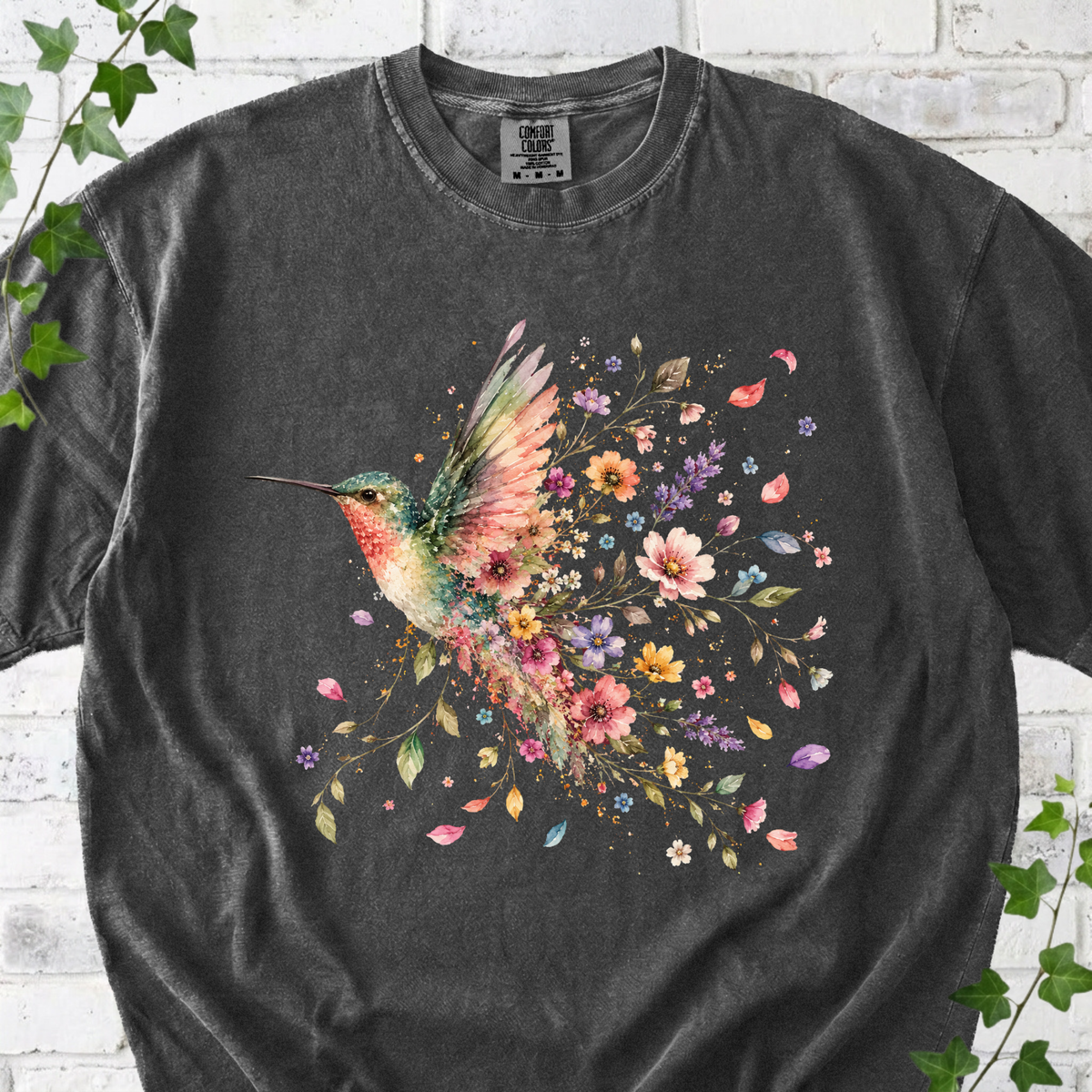 Floral Hummingbird T-Shirt