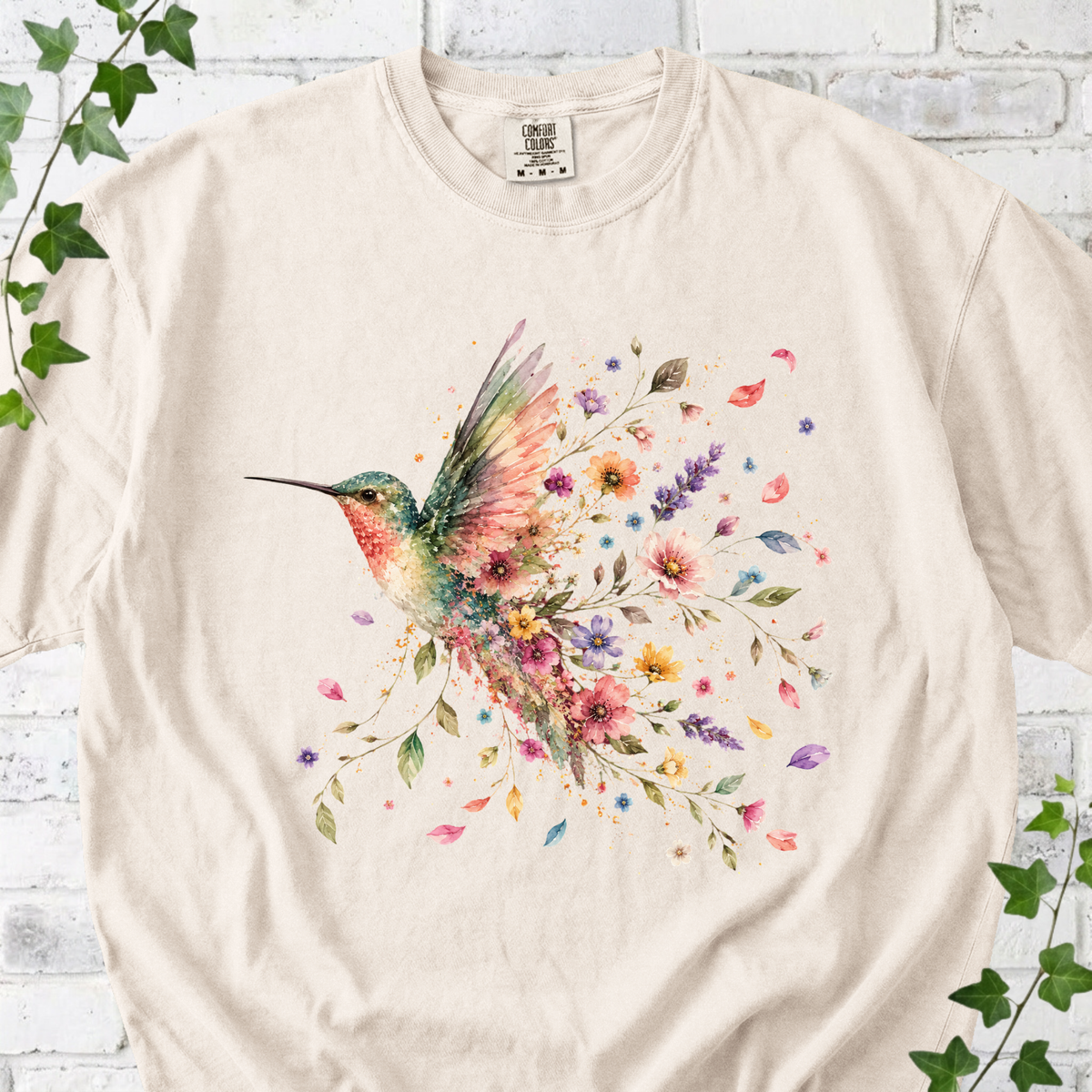 Floral Hummingbird T-Shirt