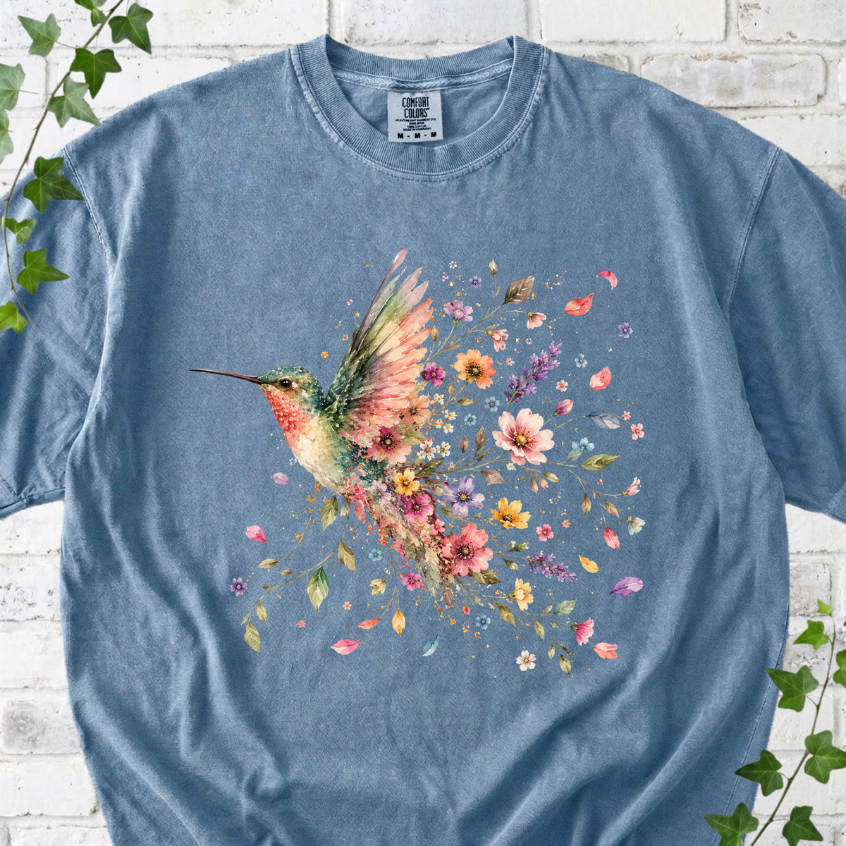 Floral Hummingbird T-Shirt