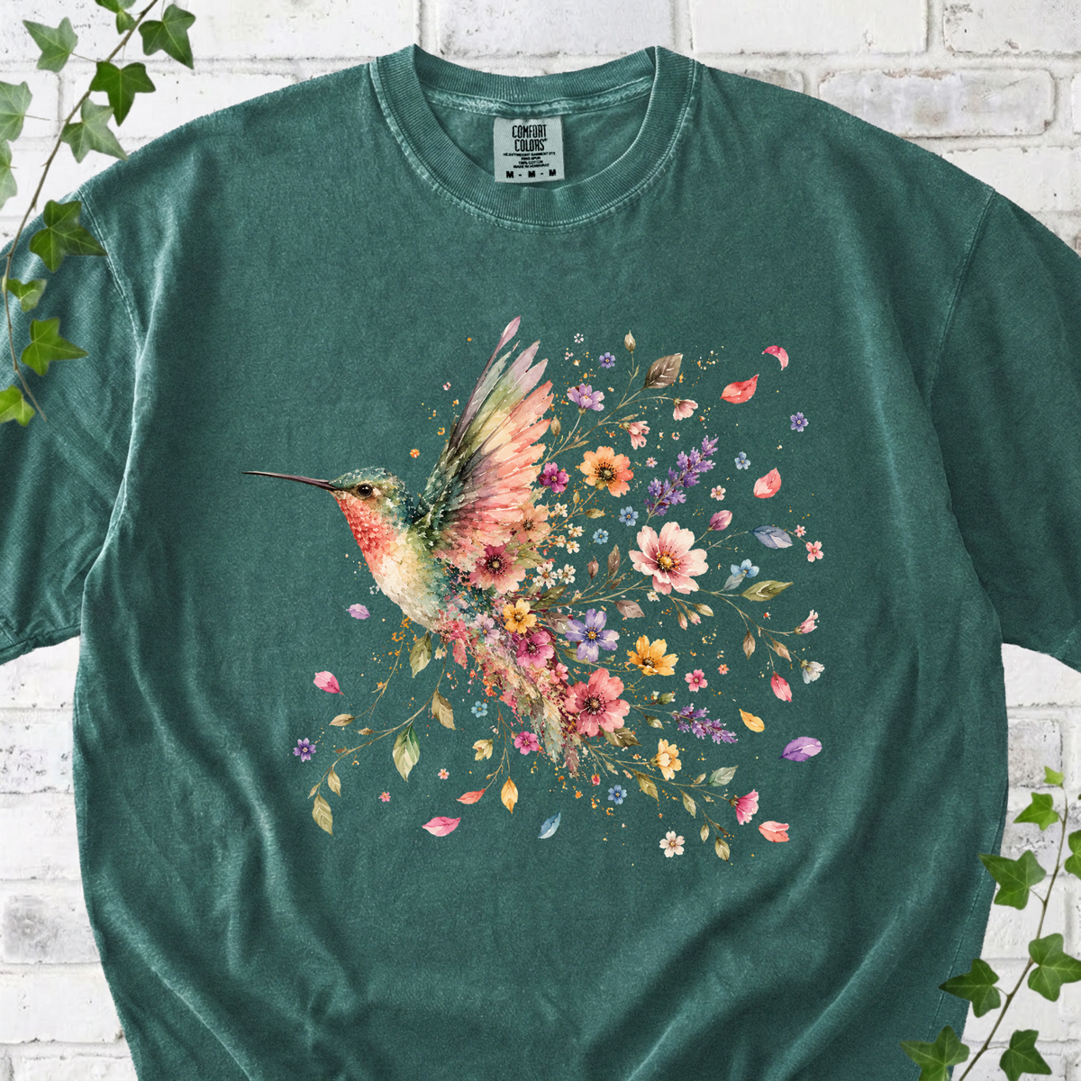 Floral Hummingbird T-Shirt