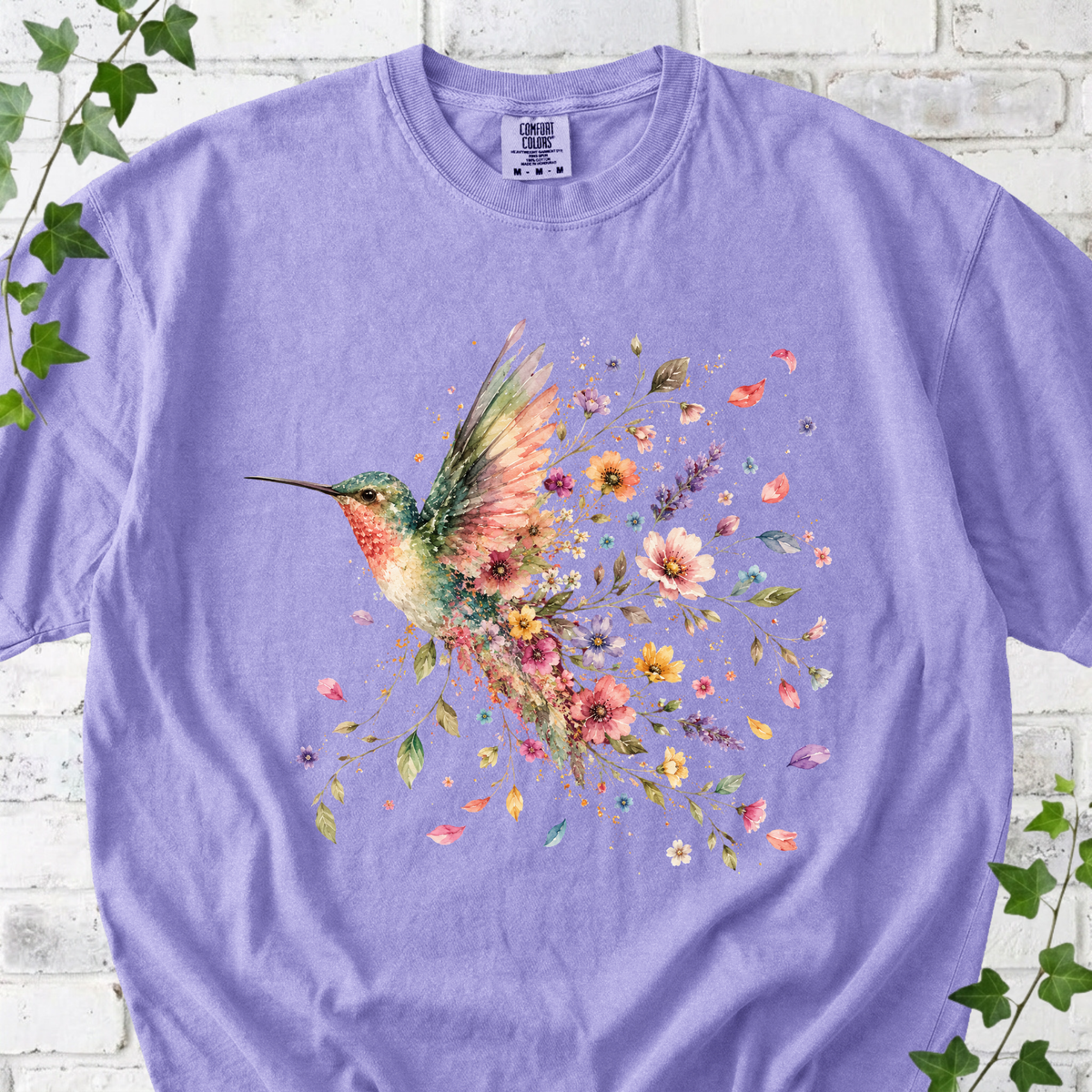 Floral Hummingbird T-Shirt