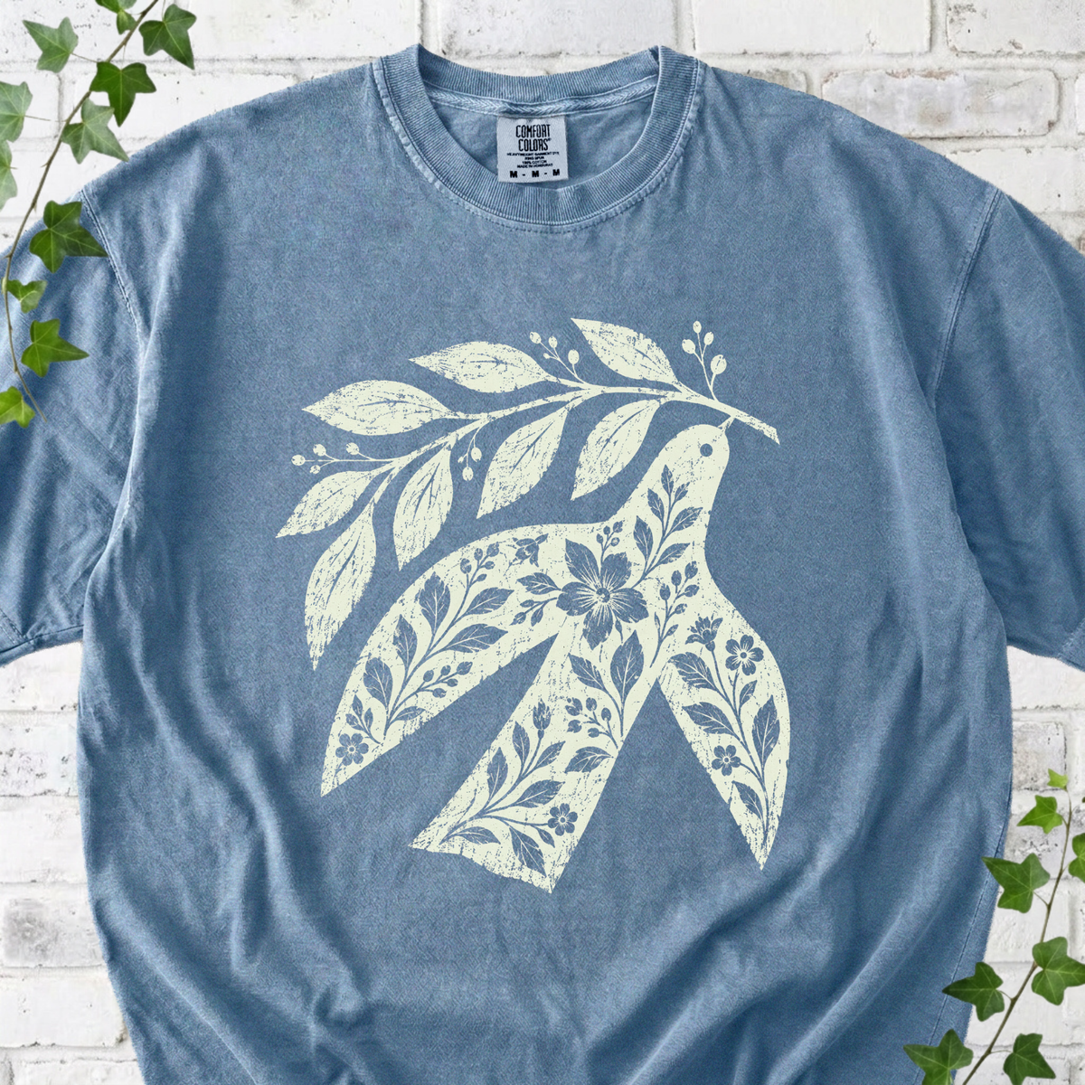 Floral Dove Bird T-Shirt