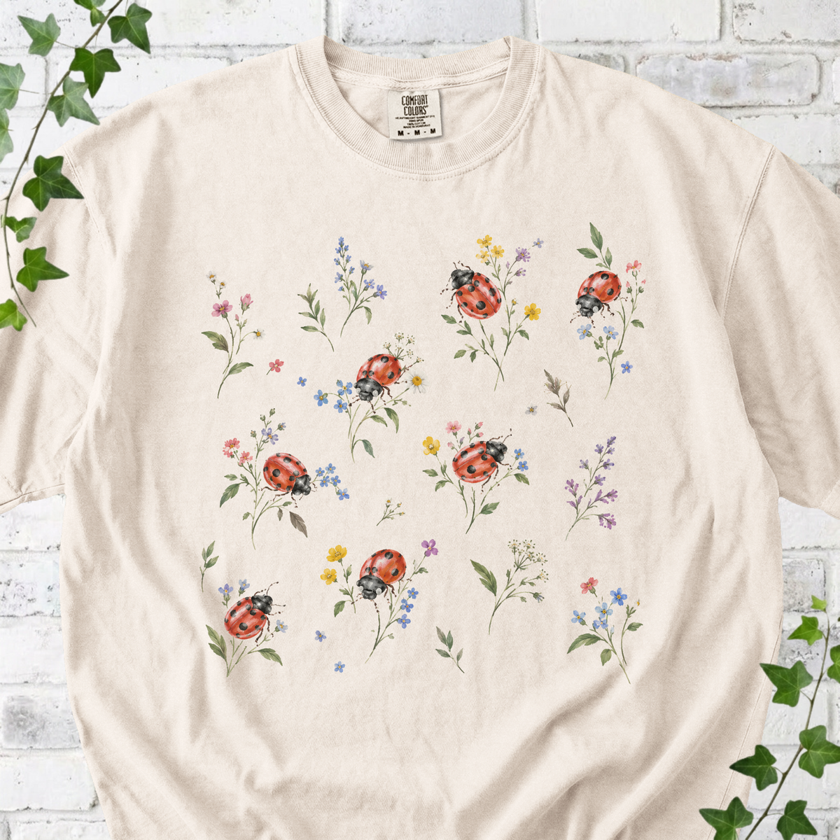 Floral Ladybug T-Shirt