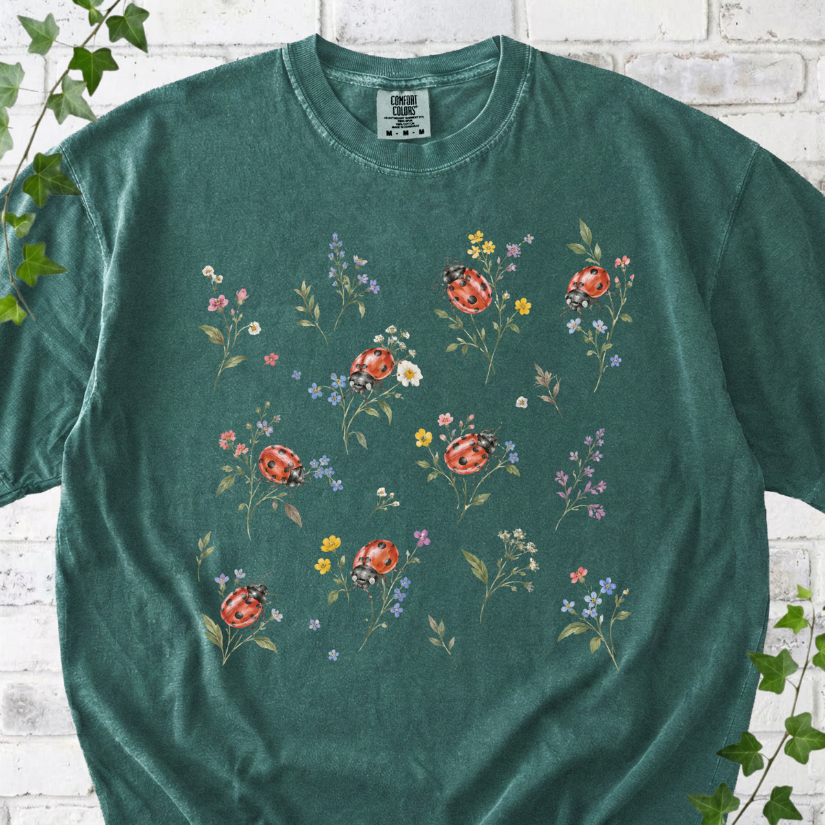 Floral Ladybug T-Shirt