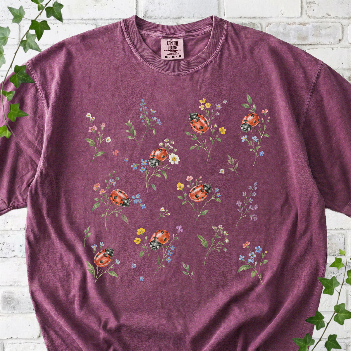 Floral Ladybug T-Shirt