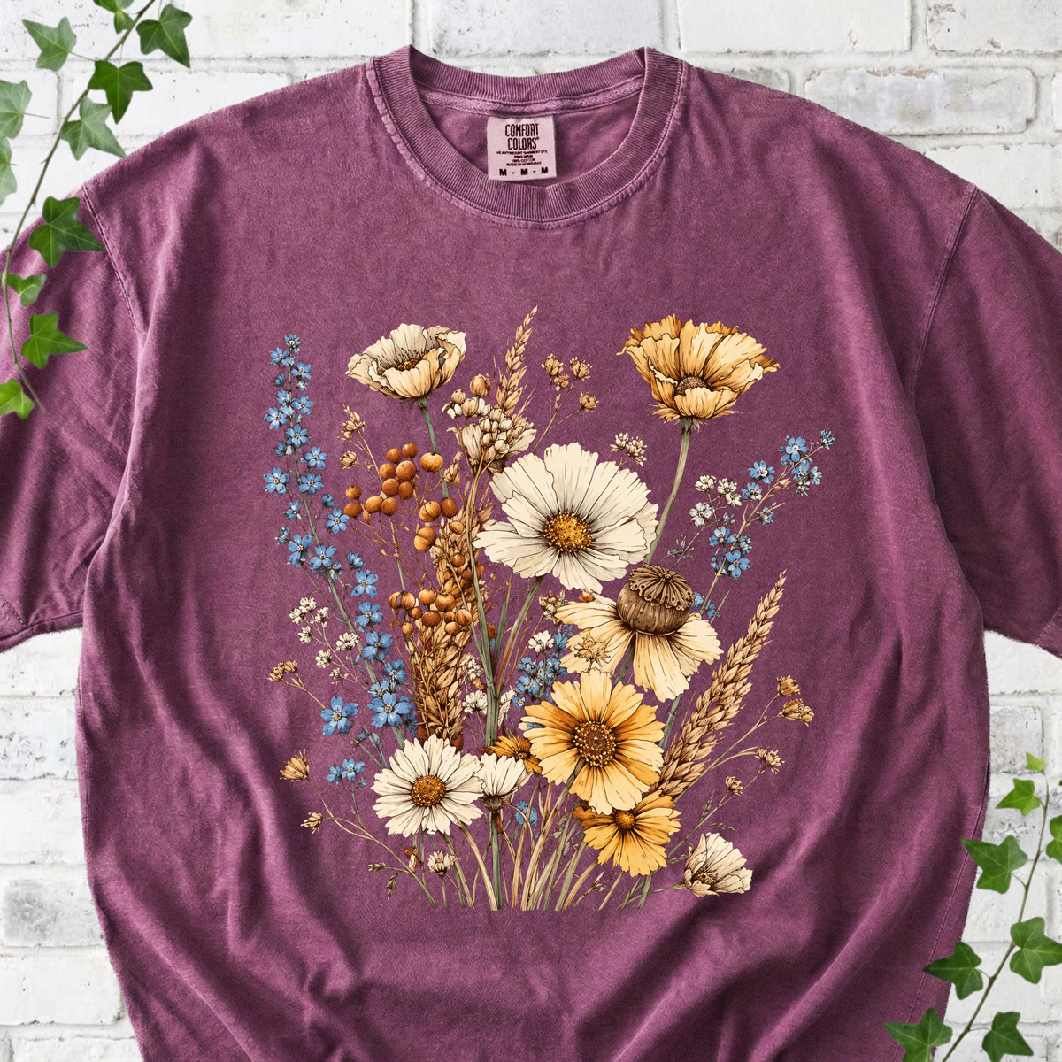 Vintage Wildflower Bouquet T-Shirt