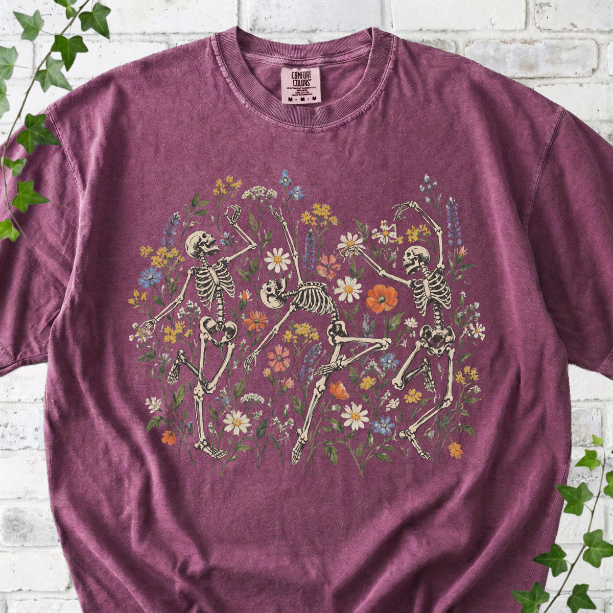 Skuleton in Wildflowers T-Shirt
