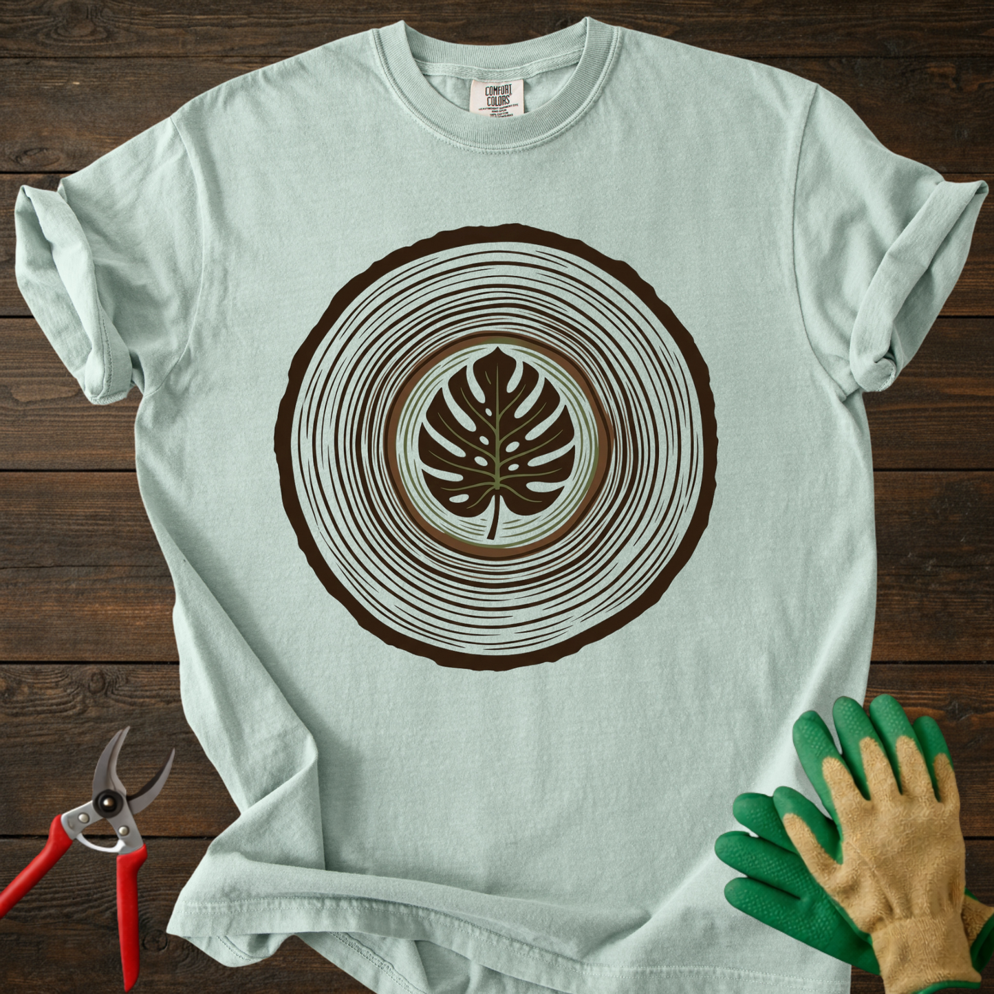 Monstera Tree Ring T-Shirt