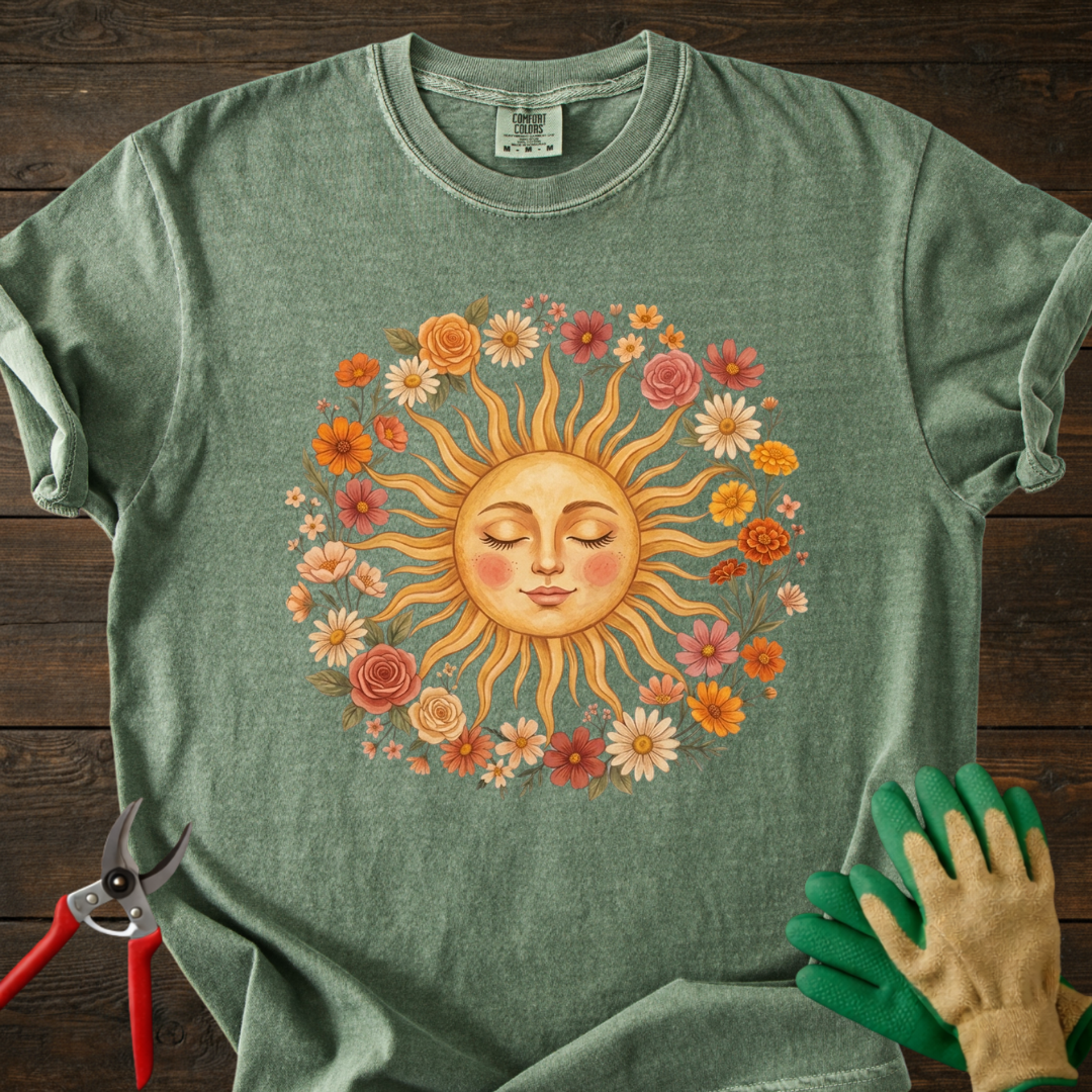 Vintage Floral Sun T-Shirt