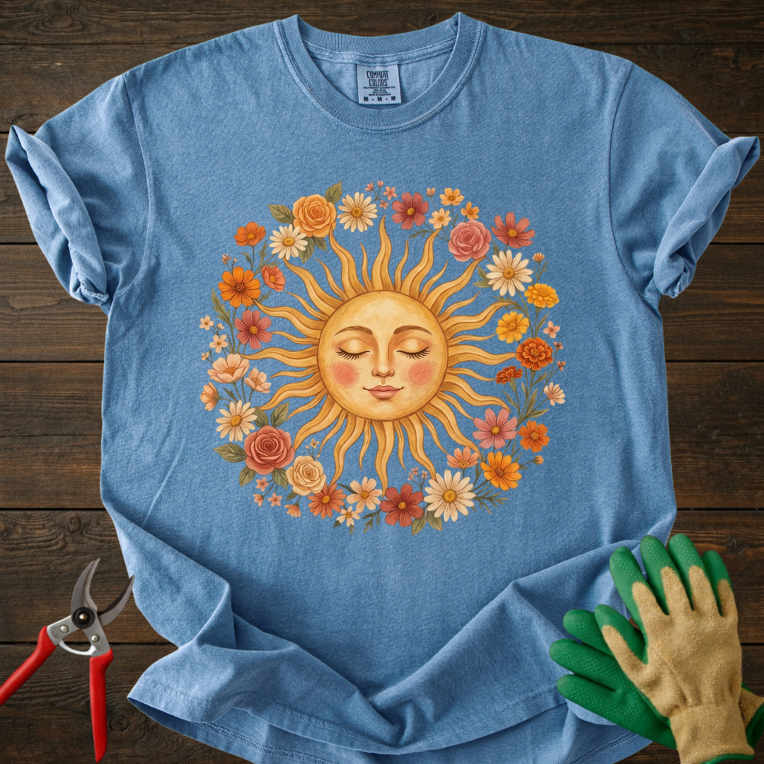 Vintage Floral Sun T-Shirt