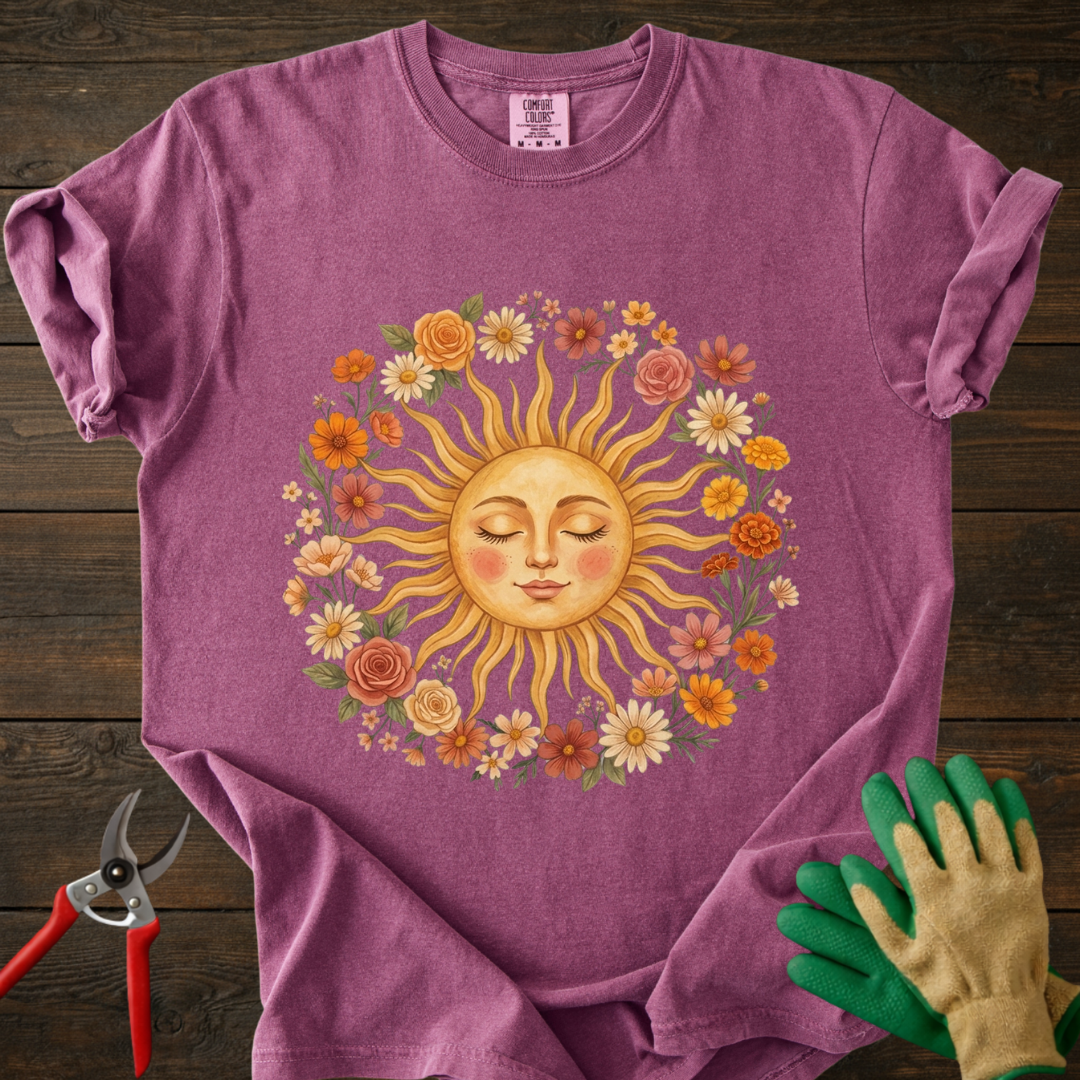 Vintage Floral Sun T-Shirt