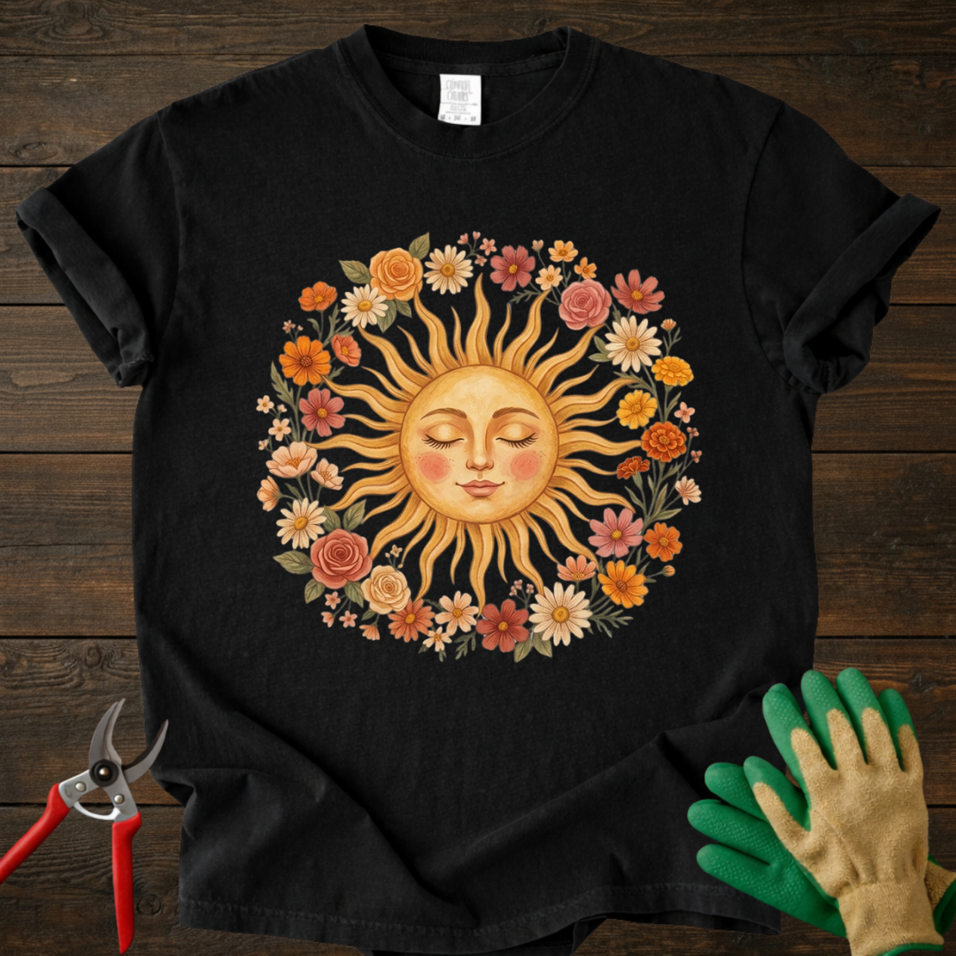 Vintage Floral Sun T-Shirt