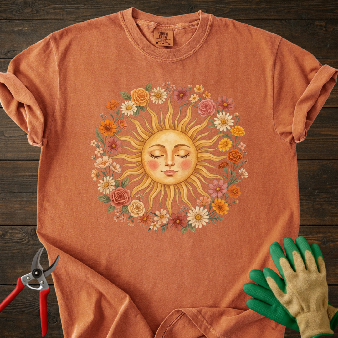 Vintage Floral Sun T-Shirt