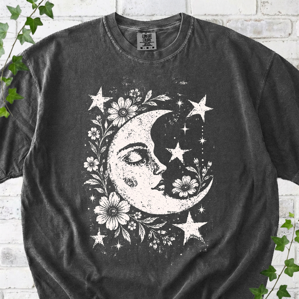 Celestial Moon Floral T-Shirt