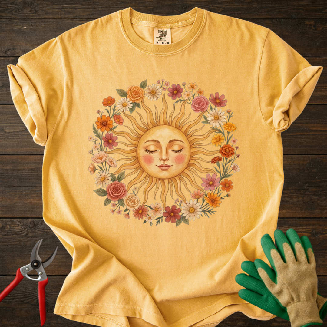 Vintage Floral Sun T-Shirt