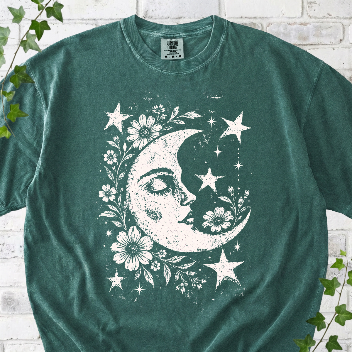 Celestial Moon Floral T-Shirt