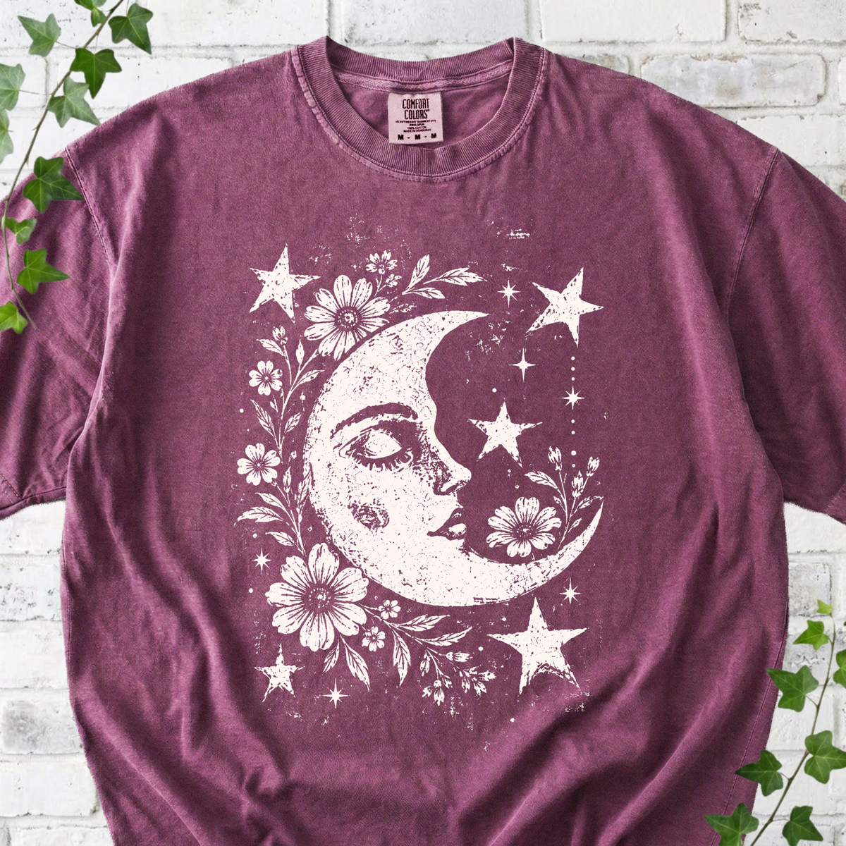 Celestial Moon Floral T-Shirt