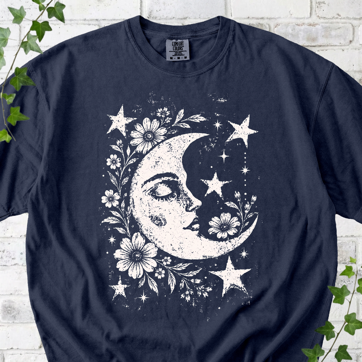 Celestial Moon Floral T-Shirt