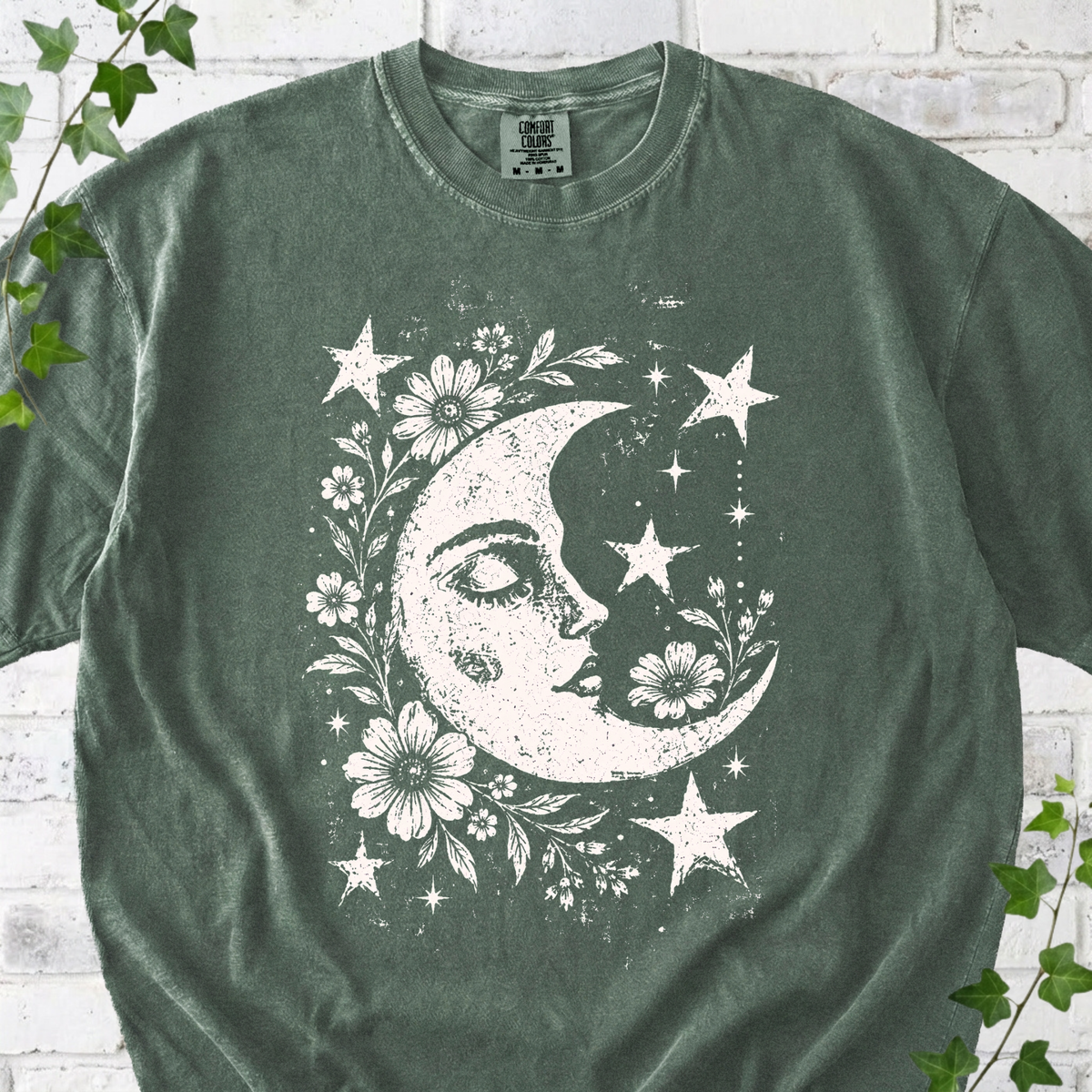 Celestial Moon Floral T-Shirt