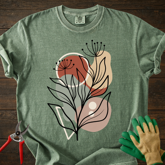 Earthy Floral Abstract T-Shirt