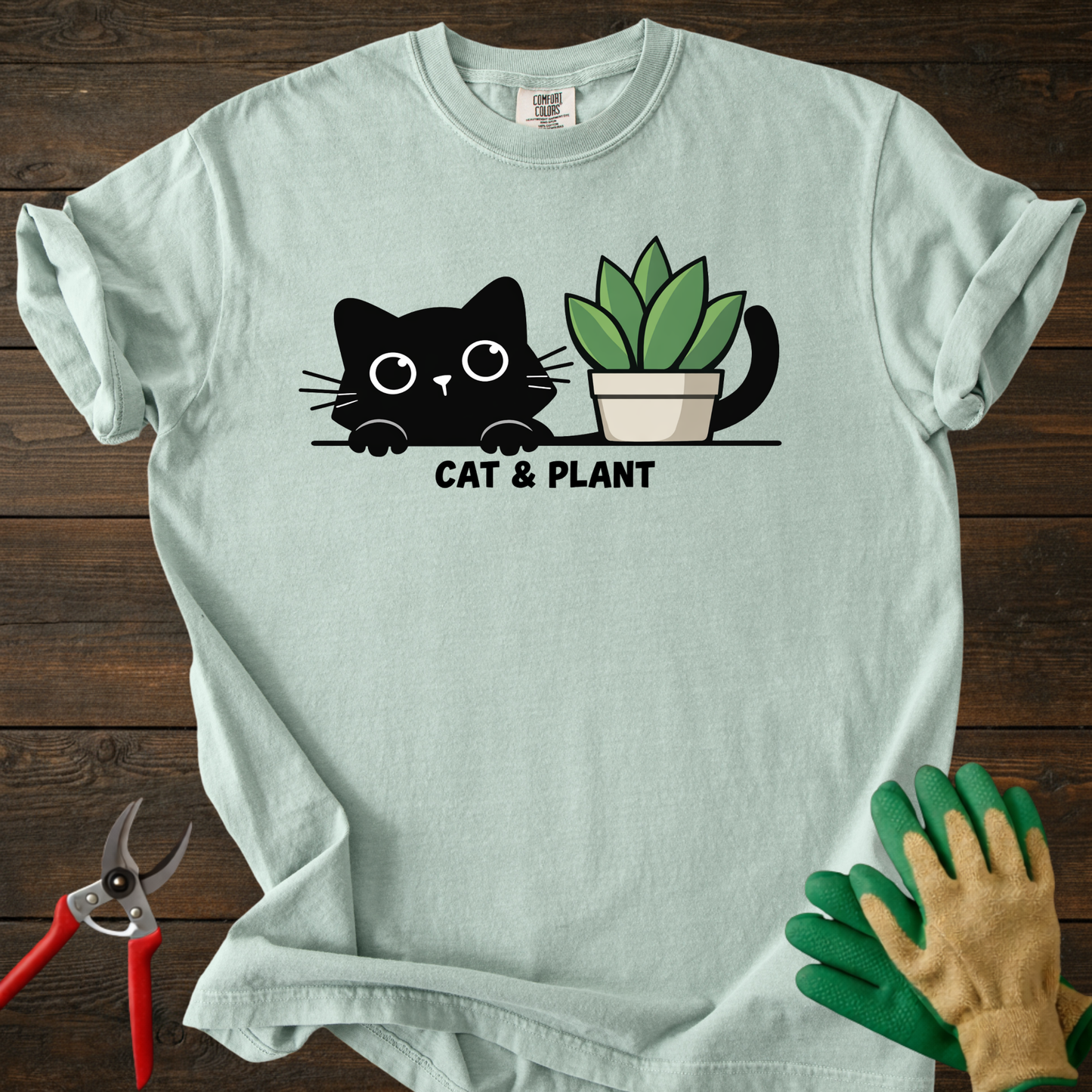 Cat & Plant T-Shirt