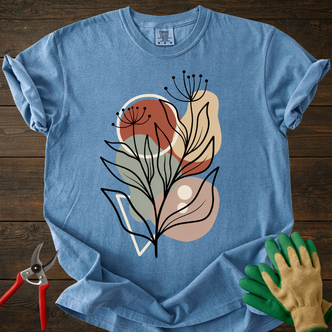 Earthy Floral Abstract T-Shirt