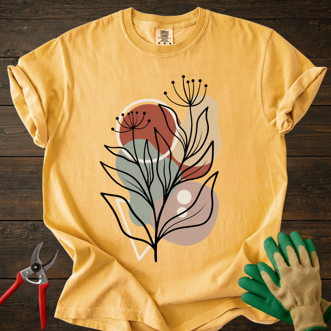 Earthy Floral Abstract T-Shirt