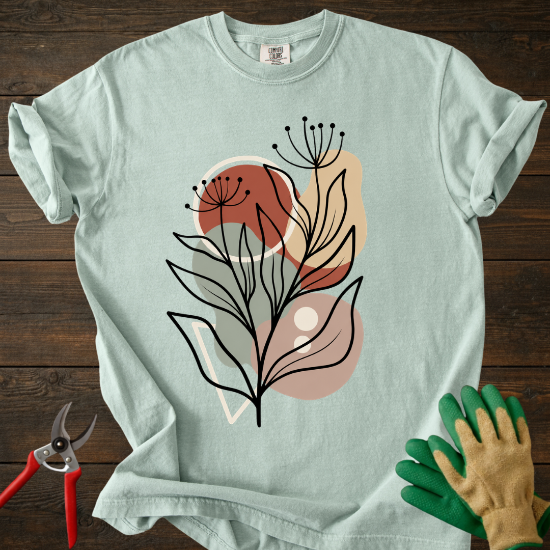 Earthy Floral Abstract T-Shirt