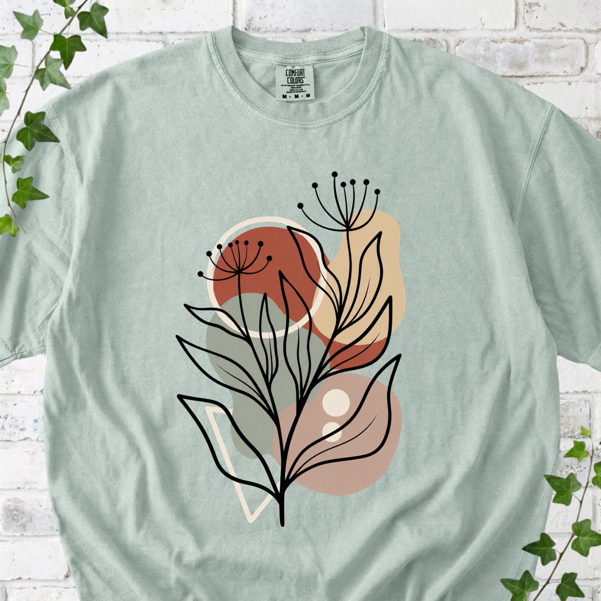 Earthy Floral Abstract T-Shirt