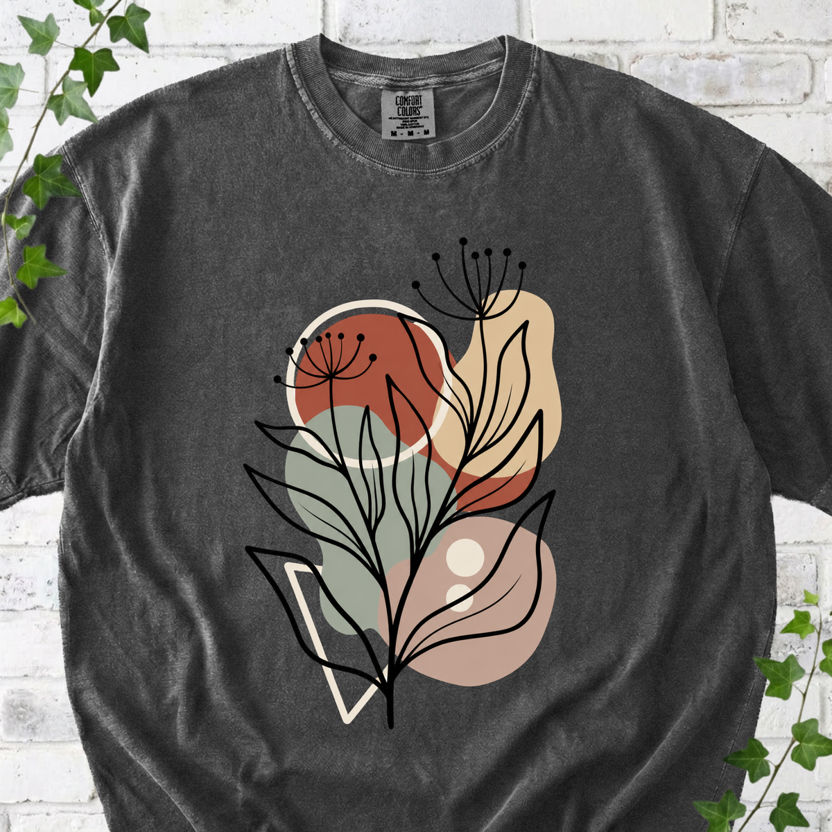 Earthy Floral Abstract T-Shirt