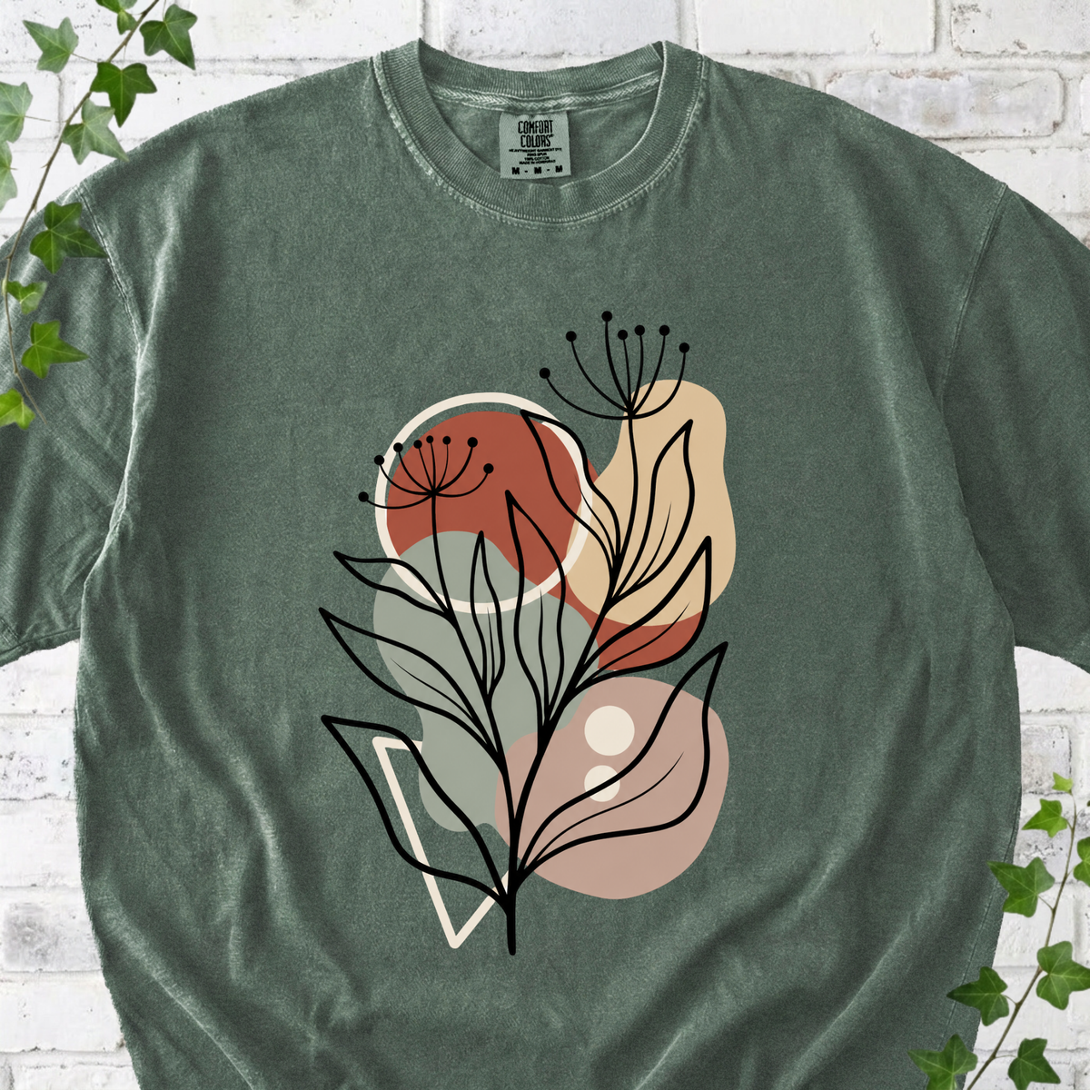 Earthy Floral Abstract T-Shirt