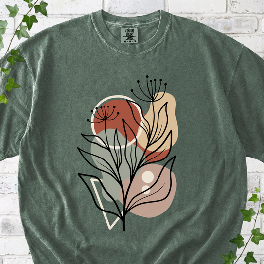 Earthy Floral Abstract T-Shirt